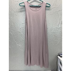 Double Zero Sporty Tank Dress Pink Sleeveless Shift Casual Womens Size Medium